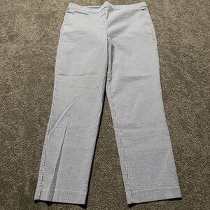 Carolina Belle women’s white and blue seersucker pants size‎ 14 great condition